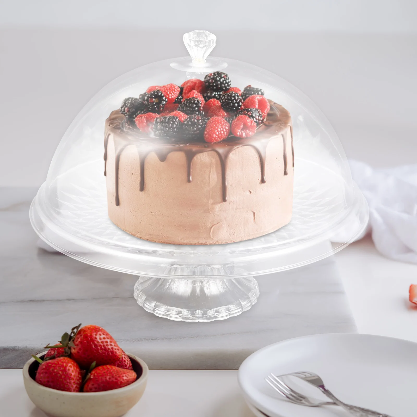 Transparent High footed Tray Cake St PET Material 1 Tier Clear Dome Cover Dessert Plate Storage Party Wedding Display
Transparent High footed Tray Cake St PET Material 1 Tier Clear Dome Cover Dessert Plate Storage Party Wedding Display