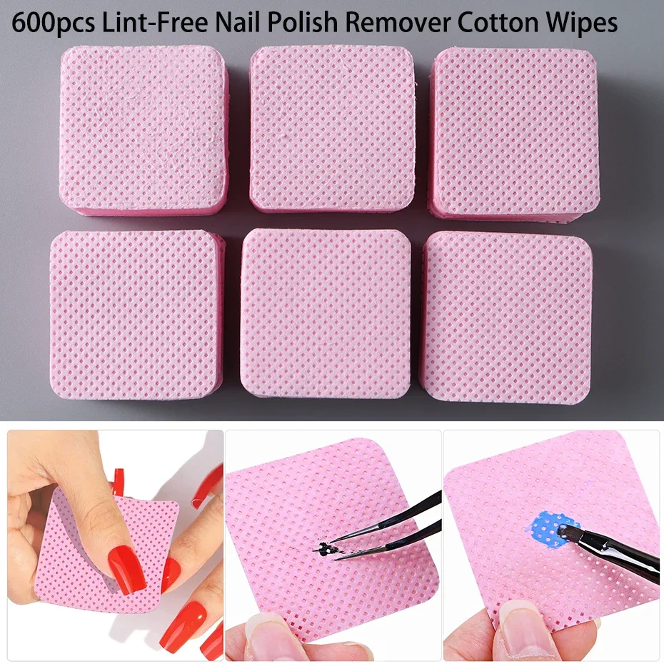 600pcs Lint-Free Nail Polish Remover Cotton Wipes UV Gel Tips Remover Cleaner Paper Pad Nails Polish Art Cleaning Manicure Tools
600pcs Lint-Free Nail Polish Remover Cotton Wipes UV Gel Tips Remover Cleaner Paper Pad Nails Polish Art Cleaning Manicure Tools
