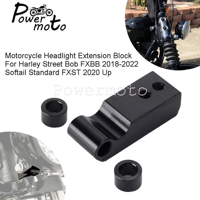 Black Motorcycle Relocation Bracket Headlights Extension Mounting Block For Harley FXBB Street Bob 2018-up FXST Softail 2020-23
Black Motorcycle Relocation Bracket Headlights Extension Mounting Block For Harley FXBB Street Bob 2018-up FXST Softail 2020-23