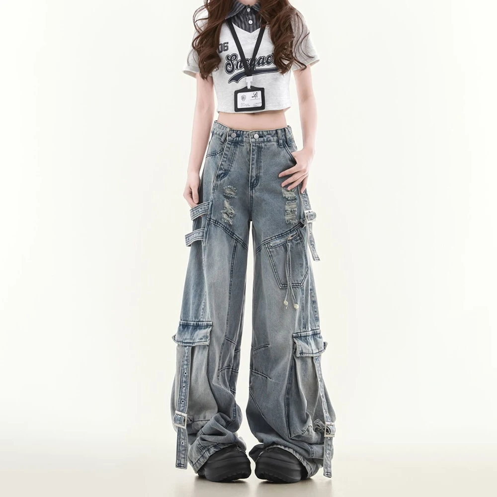 2026 Summer New Men's Large Pocket Cargo Jeans Unisex American Retro Fashion Trendy High Street Loose Casual Men's Bottoms
2026 Summer New Men's Large Pocket Cargo Jeans Unisex American Retro Fashion Trendy High Street Loose Casual Men's Bottoms