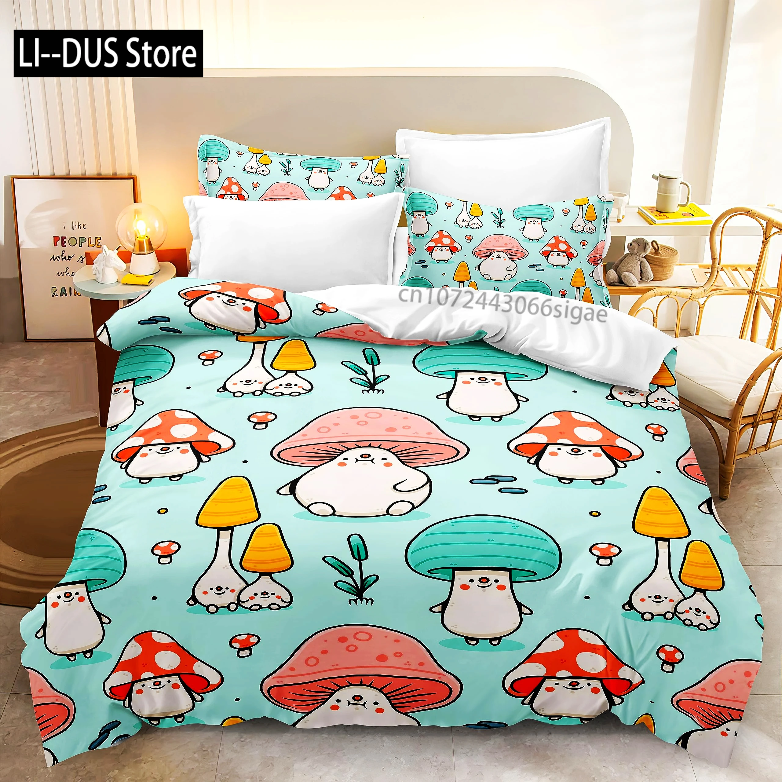 Colorful Mushroom Comforter Set Twin Size Kids Bedding Set Quilt Bed Set For Boys Girls Adult With 1 Comforter And 2 Pillowcases
Colorful Mushroom Comforter Set Twin Size Kids Bedding Set Quilt Bed Set For Boys Girls Adult With 1 Comforter And 2 Pillowcases