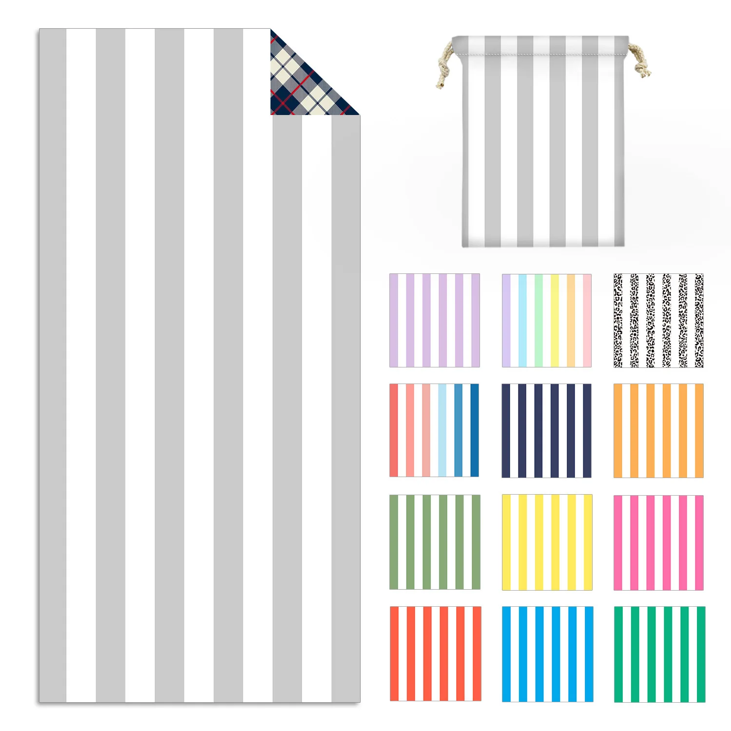 Hot selling new striped digital print beach vacation multi-purpose beach towel double-sided velvet quick drying bath towel
Hot selling new striped digital print beach vacation multi-purpose beach towel double-sided velvet quick drying bath towel