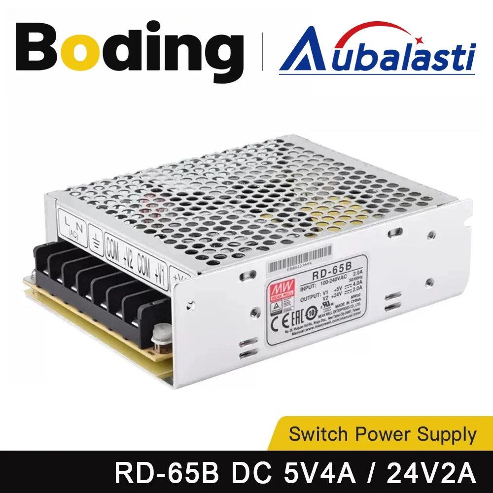 Оригинальный импульсный источник питания Aubalasti MeanWell 65 Вт RD-65B 5 В 4 А/24 В 2 А выход DAUL для лазерной машины
Оригинальный импульсный источник питания Aubalasti MeanWell 65 Вт RD-65B 5 В 4 А/24 В 2 А выход DAUL для лазерной машины