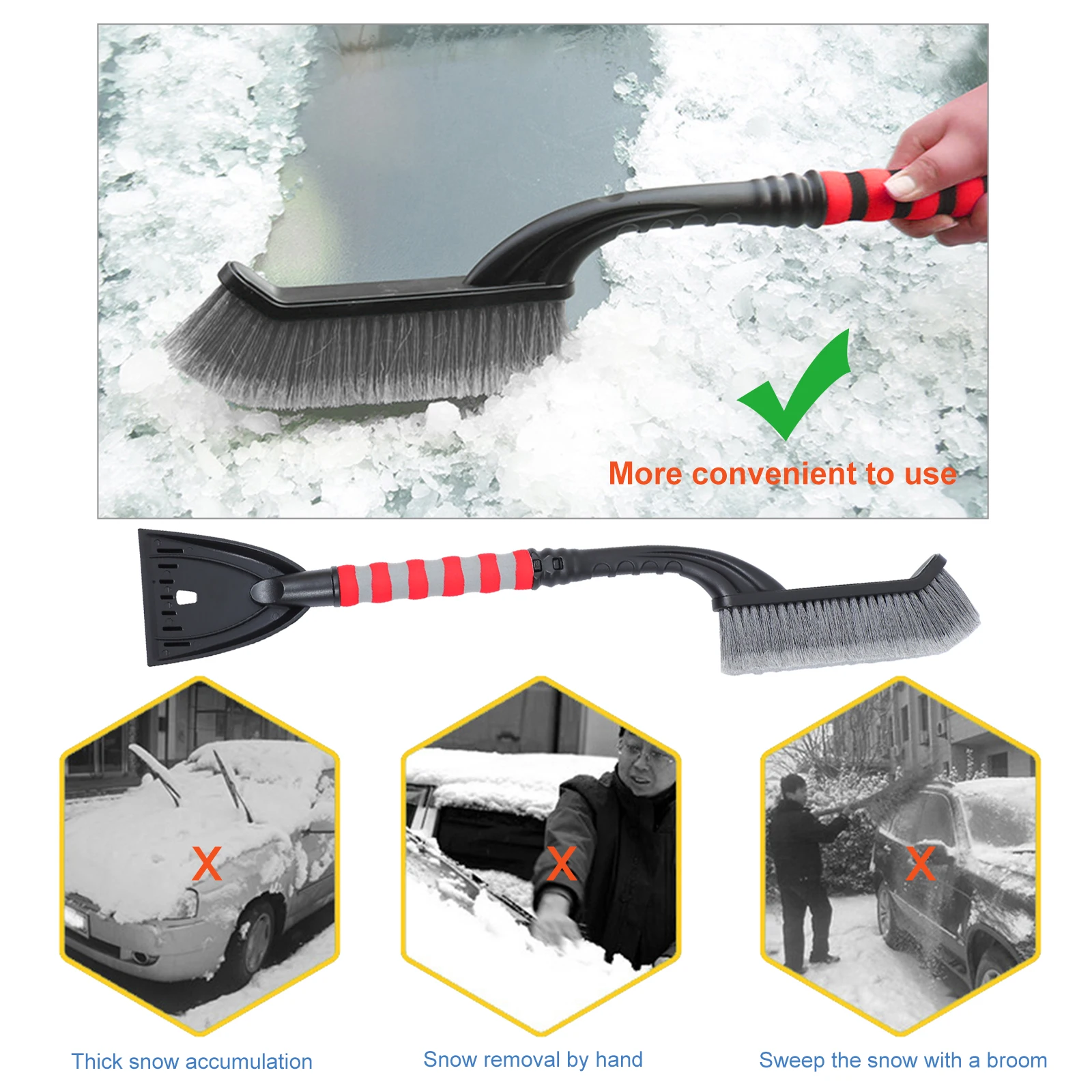 Detachable Snow Shovel Lightweight ABS Car Ice Removal Brush Ergonomic H Anti Skid Durable Storage Trunk Snowbrush Winter
Detachable Snow Shovel Lightweight ABS Car Ice Removal Brush Ergonomic H Anti Skid Durable Storage Trunk Snowbrush Winter