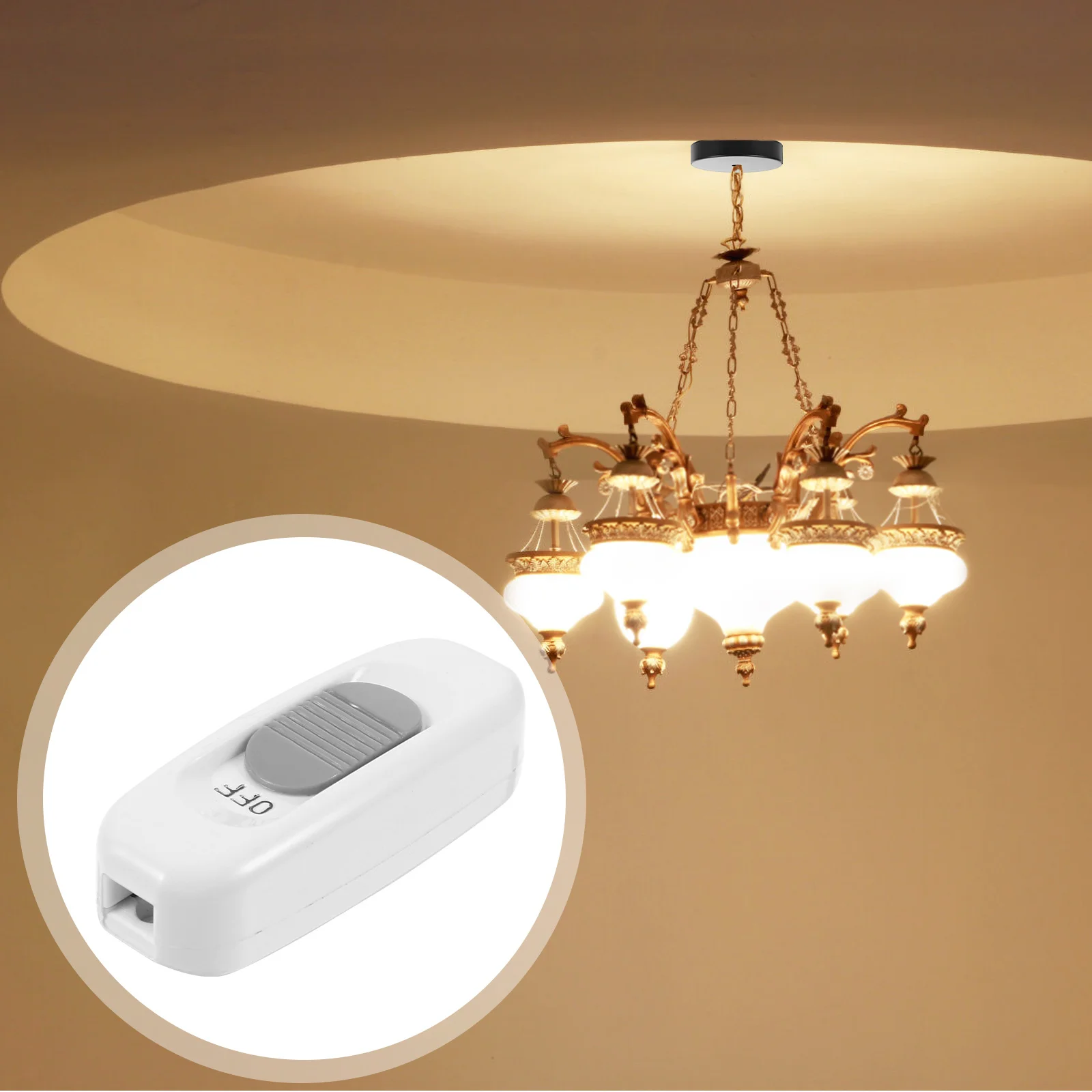 Inline Cord Switch Dual Silver Contact Pulling Type 3A 125V Bedside Lamp Appliance Power on Off Replacement Universal Lamp
Inline Cord Switch Dual Silver Contact Pulling Type 3A 125V Bedside Lamp Appliance Power on Off Replacement Universal Lamp