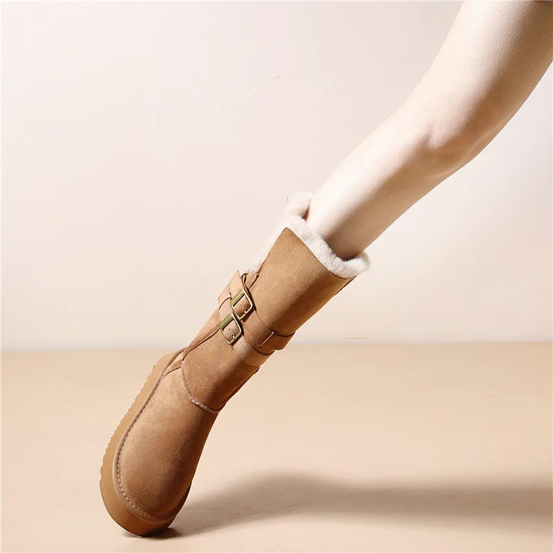 Women's Grey Tall Snow Boots Round Toe Suede Buckle Strap Chunky Platform 3-5CM Fleece Lined Warm Non-Slip Casual Winter Shoes
Women's Grey Tall Snow Boots Round Toe Suede Buckle Strap Chunky Platform 3-5CM Fleece Lined Warm Non-Slip Casual Winter Shoes