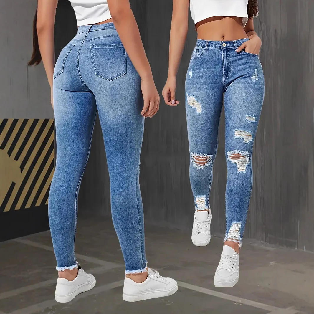 2026 Spring Summer Women Jeans Stretch Ripped Skinny Pants Trousers Bottoms Denim
2026 Spring Summer Women Jeans Stretch Ripped Skinny Pants Trousers Bottoms Denim