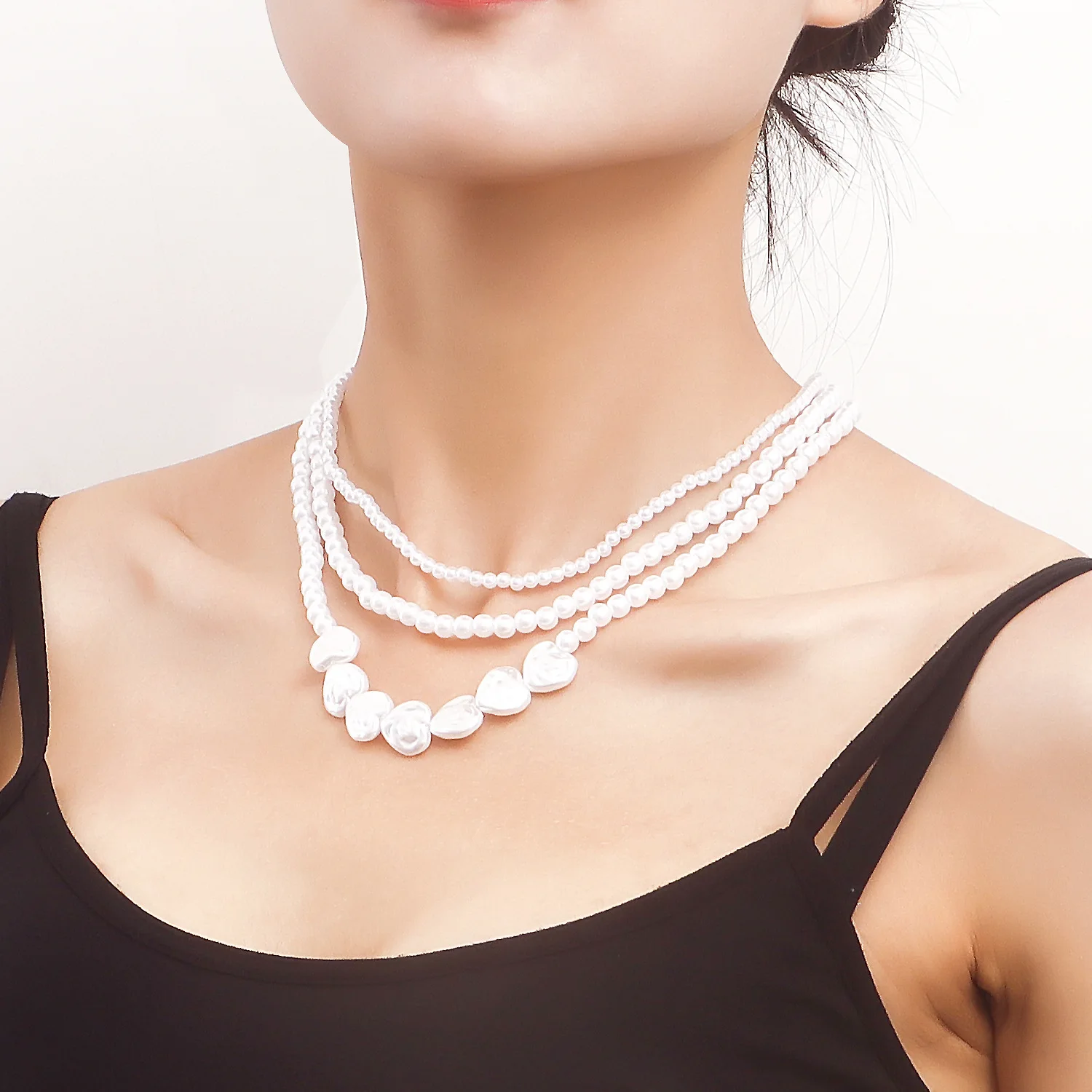 Multi-layer highlight baroque heart-shaped pearl necklace necklace for women, quality wind sweater chain
Multi-layer highlight baroque heart-shaped pearl necklace necklace for women, quality wind sweater chain