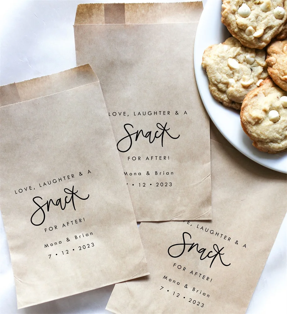 50pcs Love, Laughter, and a Snack for After! Favor Bags || Popcorn Favor Bag, Wedding Cookie Bag, Birthday Party Snack Bags
50pcs Love, Laughter, and a Snack for After! Favor Bags || Popcorn Favor Bag, Wedding Cookie Bag, Birthday Party Snack Bags