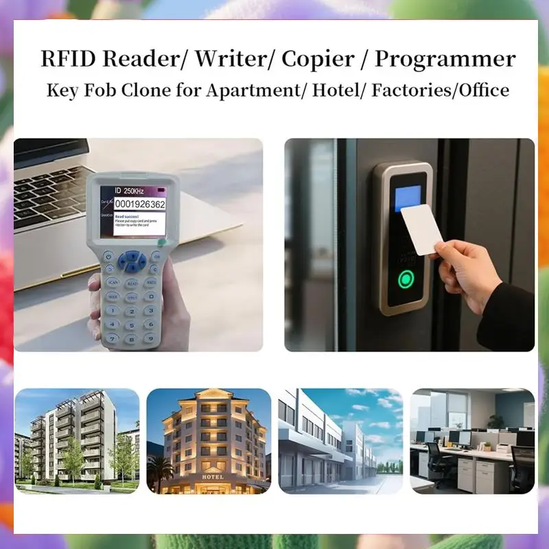 RFID Copier RFID Reader Writer Multi-Frequency RFID Card Reader Smart Card Decoder For Access Control Home Security-ABXK
RFID Copier RFID Reader Writer Multi-Frequency RFID Card Reader Smart Card Decoder For Access Control Home Security-ABXK