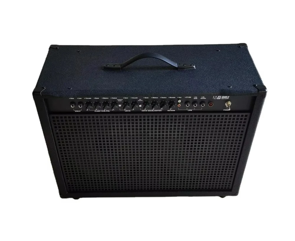 for Factory hot selling high power 100Wwith spring reverb effect and guitar speakers, built-in dual 12-inch speakers
for Factory hot selling high power 100Wwith spring reverb effect and guitar speakers, built-in dual 12-inch speakers