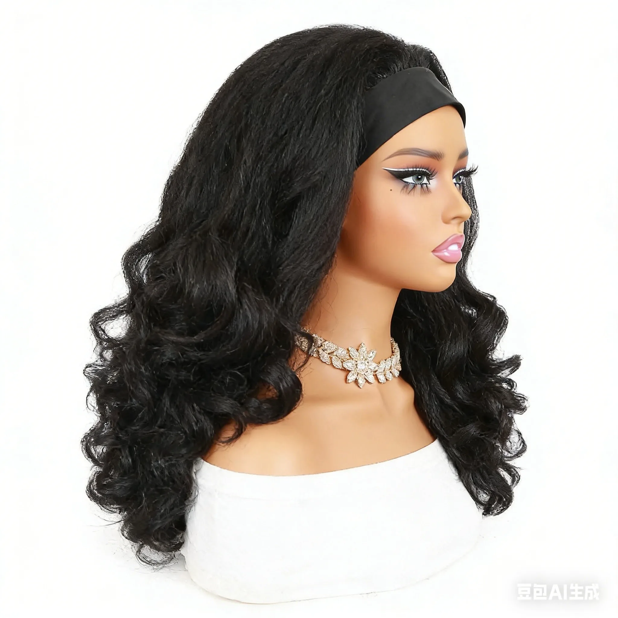 Yaki Curly Headband Wig for Black Women Burmese Curly Kinky Straight Bouncy Loose Wave Black Half Wig Synthetic Glueless Wear
Yaki Curly Headband Wig for Black Women Burmese Curly Kinky Straight Bouncy Loose Wave Black Half Wig Synthetic Glueless Wear