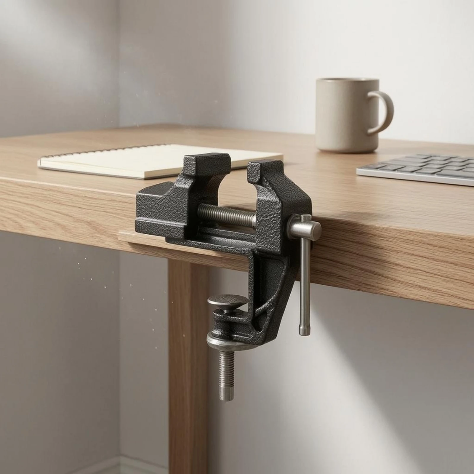 Tabletop Vise Clamp Manual Adjustment Table Vise Workbench Clamp Textured Finish Workholding Tool High Clamping Force
Tabletop Vise Clamp Manual Adjustment Table Vise Workbench Clamp Textured Finish Workholding Tool High Clamping Force