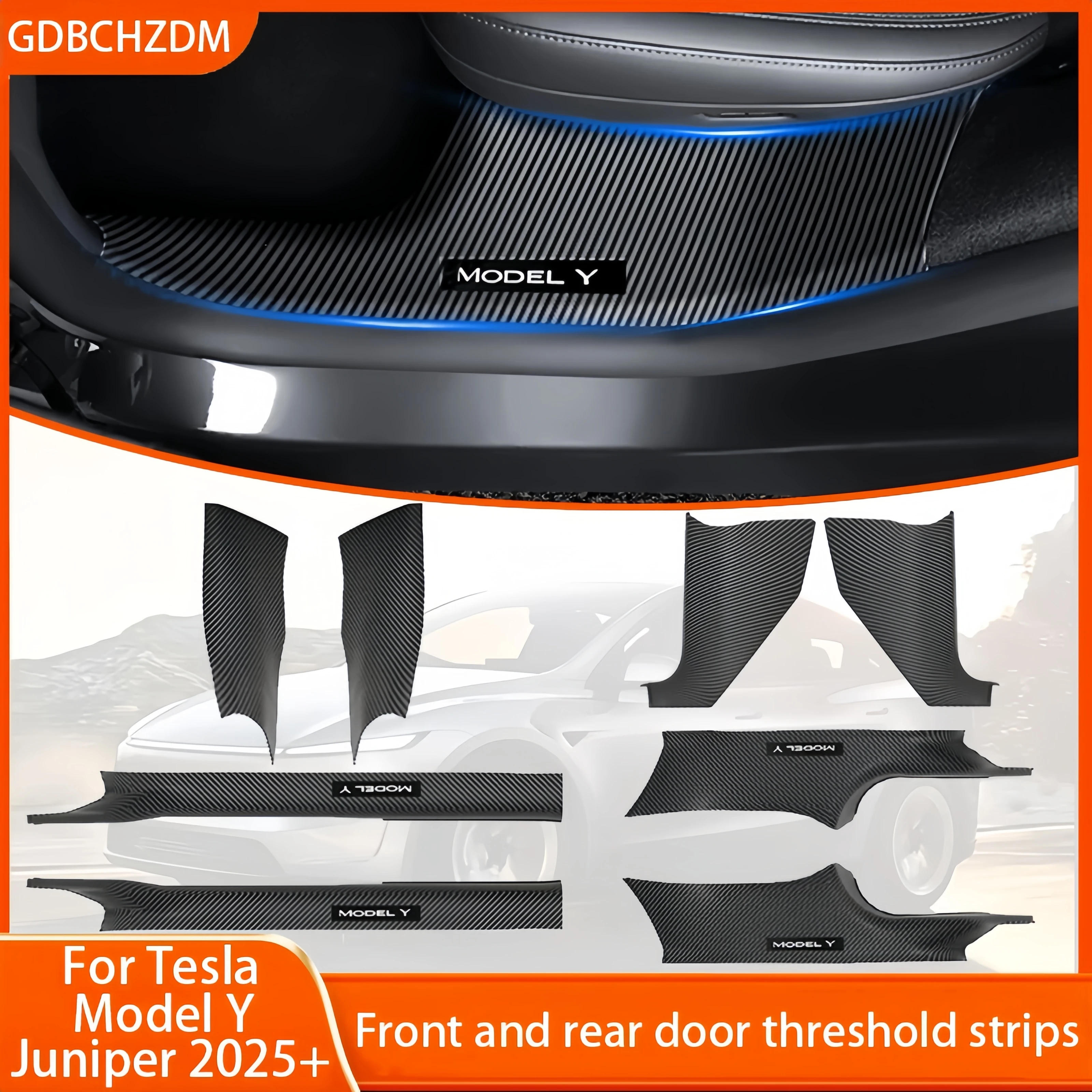 For New Tesla Model Y Juniper 2025 Front And Rear Door ABS Anti Scratch And Dirt Resistant Threshold Strips Interior Accessories
For New Tesla Model Y Juniper 2025 Front And Rear Door ABS Anti Scratch And Dirt Resistant Threshold Strips Interior Accessories