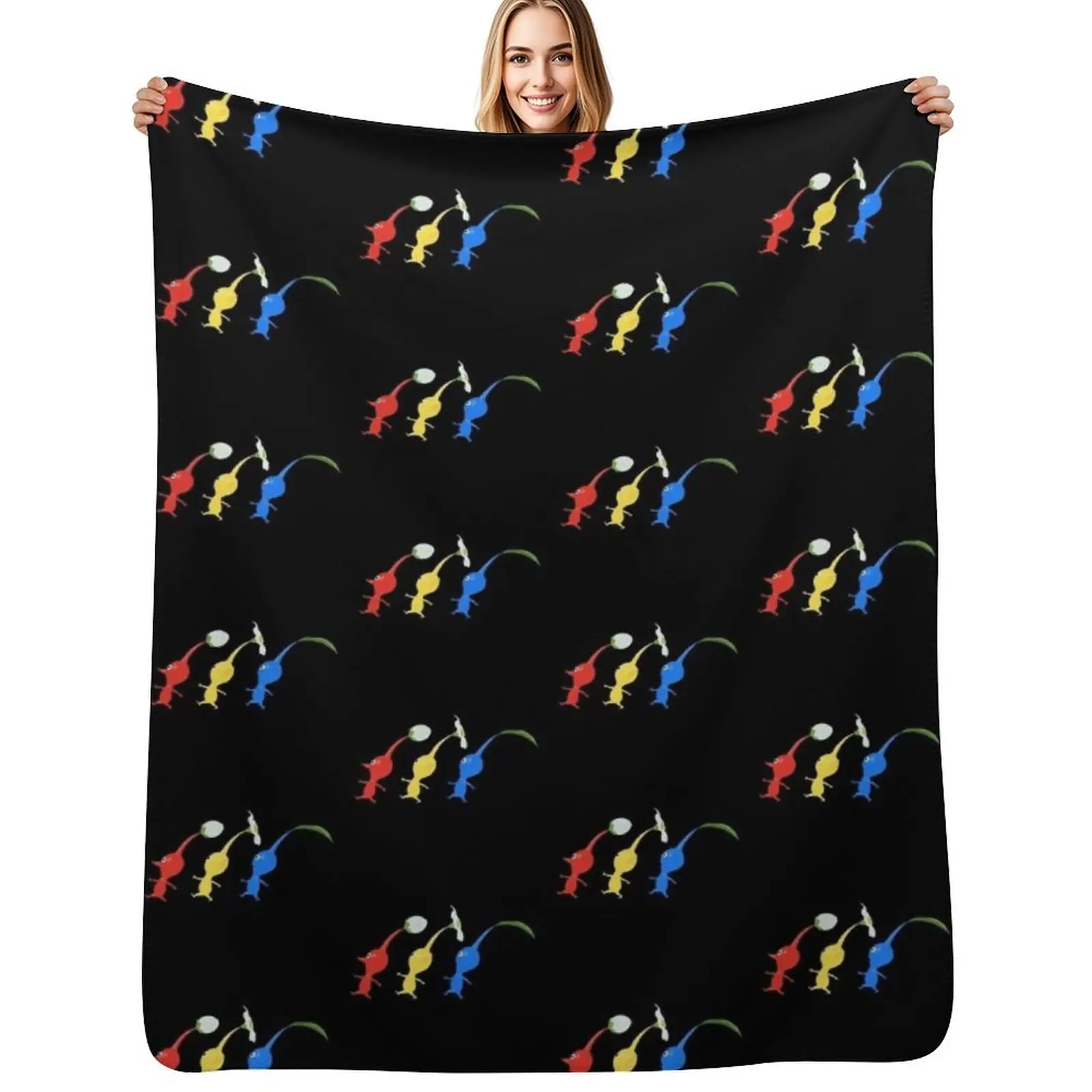 3 Pikmin Running Throw Blanket Warm Throw Blanket Gift for Anniversary
3 Pikmin Running Throw Blanket Warm Throw Blanket Gift for Anniversary