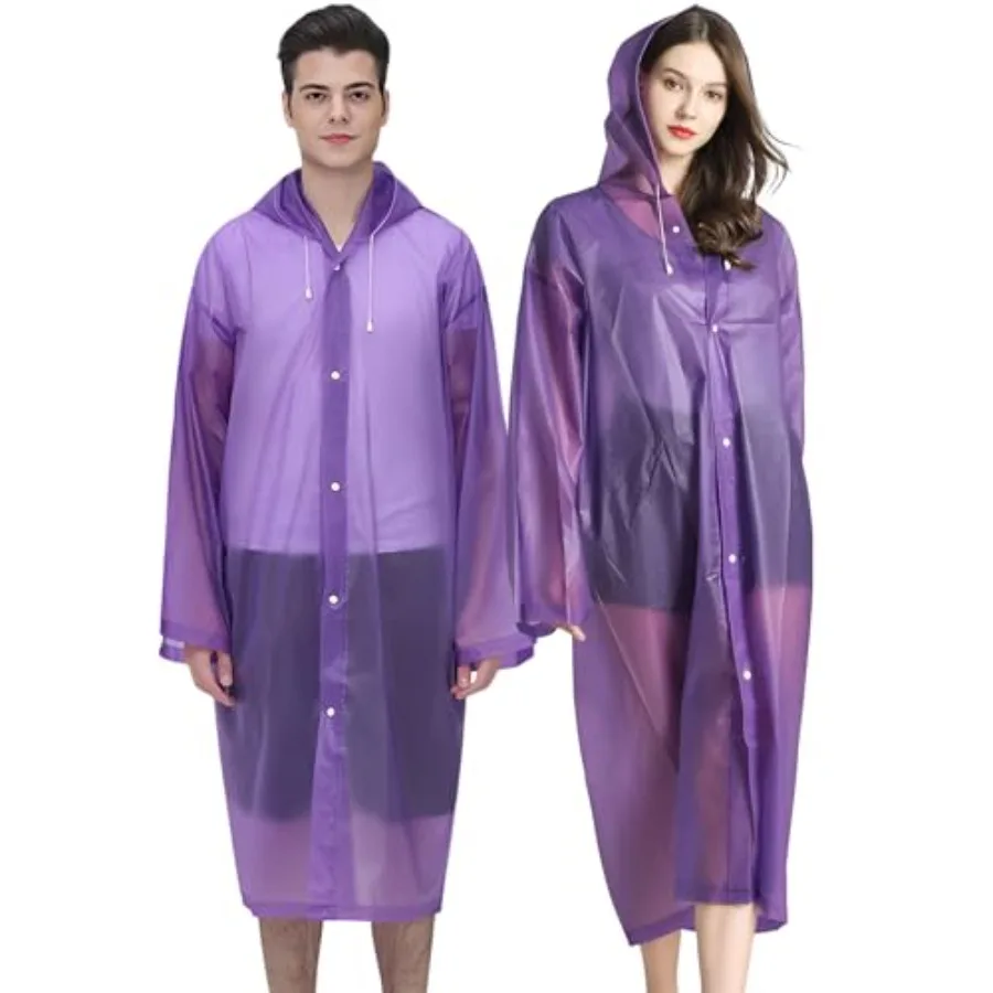Rain Ponchos for Adults Reusable, 2 Pcs Raincoats Emergency for Women Men with Hood and Drawstring
Rain Ponchos for Adults Reusable, 2 Pcs Raincoats Emergency for Women Men with Hood and Drawstring