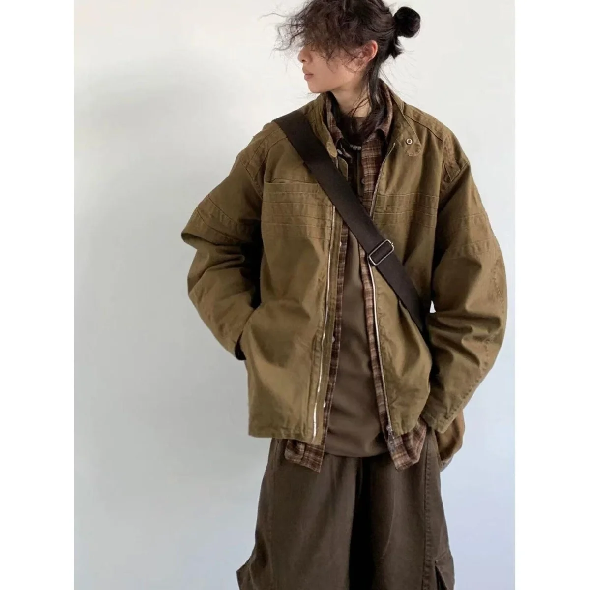 Casual Sli Men's Jaet Loose Fit Hong Kong Sle Spring Autumn Trendy Streetwear Harajuku Korean Version Polyester Fiber
Casual Sli Men's Jaet Loose Fit Hong Kong Sle Spring Autumn Trendy Streetwear Harajuku Korean Version Polyester Fiber