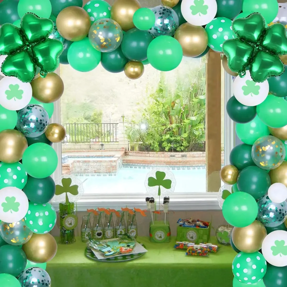 St. Patrick’ s Day Balloon Garland Arch Kit Shamrock Lucky One Theme Birthday Party decorations for Bachelorette Baby Shower
St. Patrick’ s Day Balloon Garland Arch Kit Shamrock Lucky One Theme Birthday Party decorations for Bachelorette Baby Shower