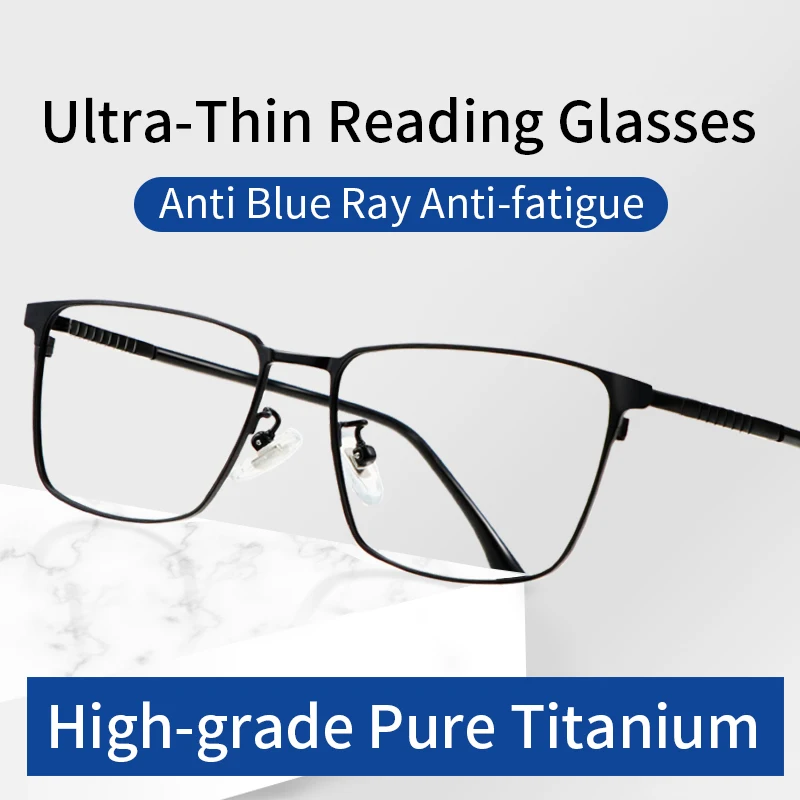 Pure Titanium Ultra-Thin Lightweight Reading Glasses, Metal Ultralight Readers of Men,Anti Blue Light , Diopters To +6.0
Pure Titanium Ultra-Thin Lightweight Reading Glasses, Metal Ultralight Readers of Men,Anti Blue Light , Diopters To +6.0