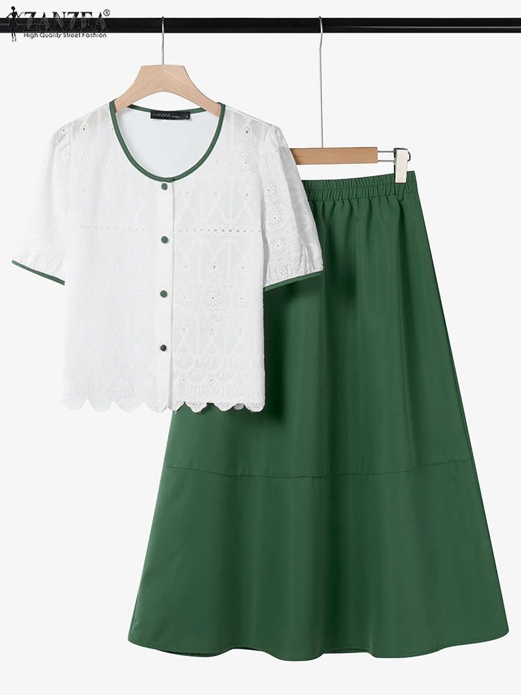 ZANZEA Elegant Women Casual Dress Sets 2025 Summer Two-piece Outfits Loose Short Sleeve Tops and Long Maxi Skirts Bohemian 2PCS
ZANZEA Elegant Women Casual Dress Sets 2025 Summer Two-piece Outfits Loose Short Sleeve Tops and Long Maxi Skirts Bohemian 2PCS