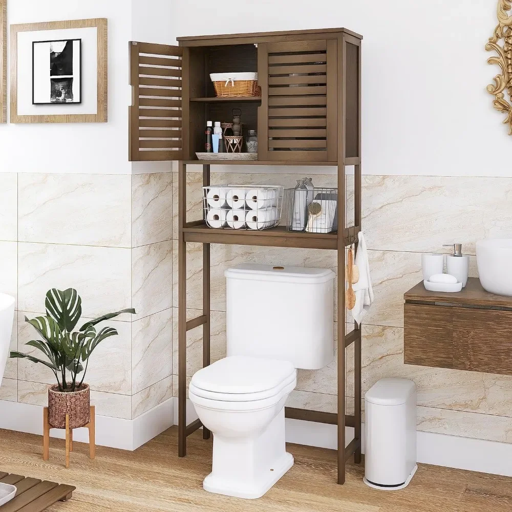 Bathroom Storage Shelf With Cabinet Bamboo Over-The-Toilet Organizer Rack Furniture Home
Bathroom Storage Shelf With Cabinet Bamboo Over-The-Toilet Organizer Rack Furniture Home