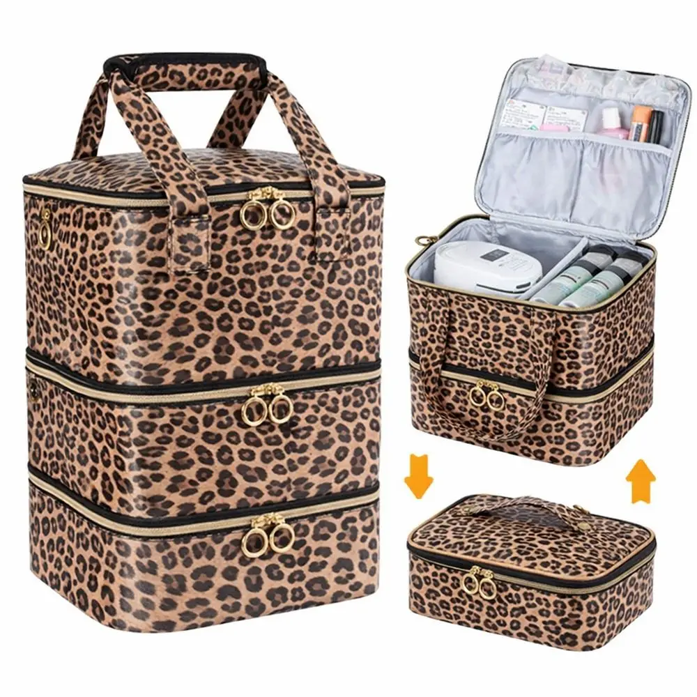 3-Layers Nail Polish Organizer Bag Leopard Print Detachable Nail Lamp Case with Handle Large Capacity Essential Oil Bag
3-Layers Nail Polish Organizer Bag Leopard Print Detachable Nail Lamp Case with Handle Large Capacity Essential Oil Bag