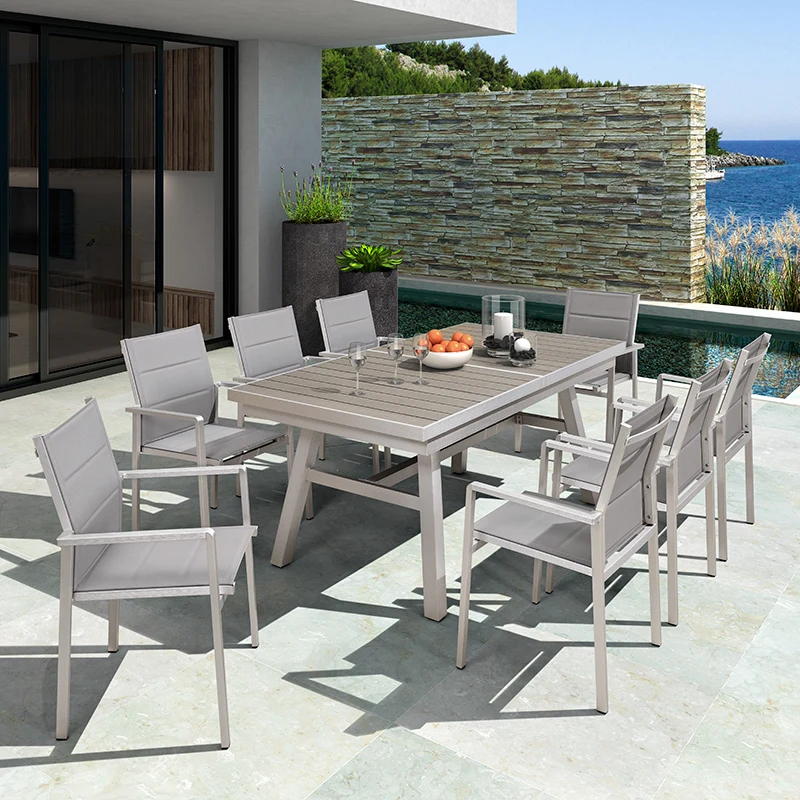 Outdoor leisure tables and chairs courtyard telescopic table villa garden plastic wood dining table and chair outdoor terrace ou
Outdoor leisure tables and chairs courtyard telescopic table villa garden plastic wood dining table and chair outdoor terrace ou