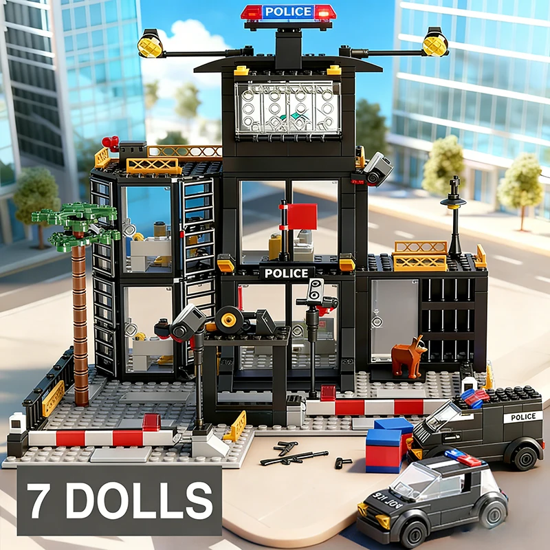 City Building Blocks Police Station Blocks Assembly Police Police Car Car Blocks Kids Educational Toys Christmas Holiday Gifts
City Building Blocks Police Station Blocks Assembly Police Police Car Car Blocks Kids Educational Toys Christmas Holiday Gifts