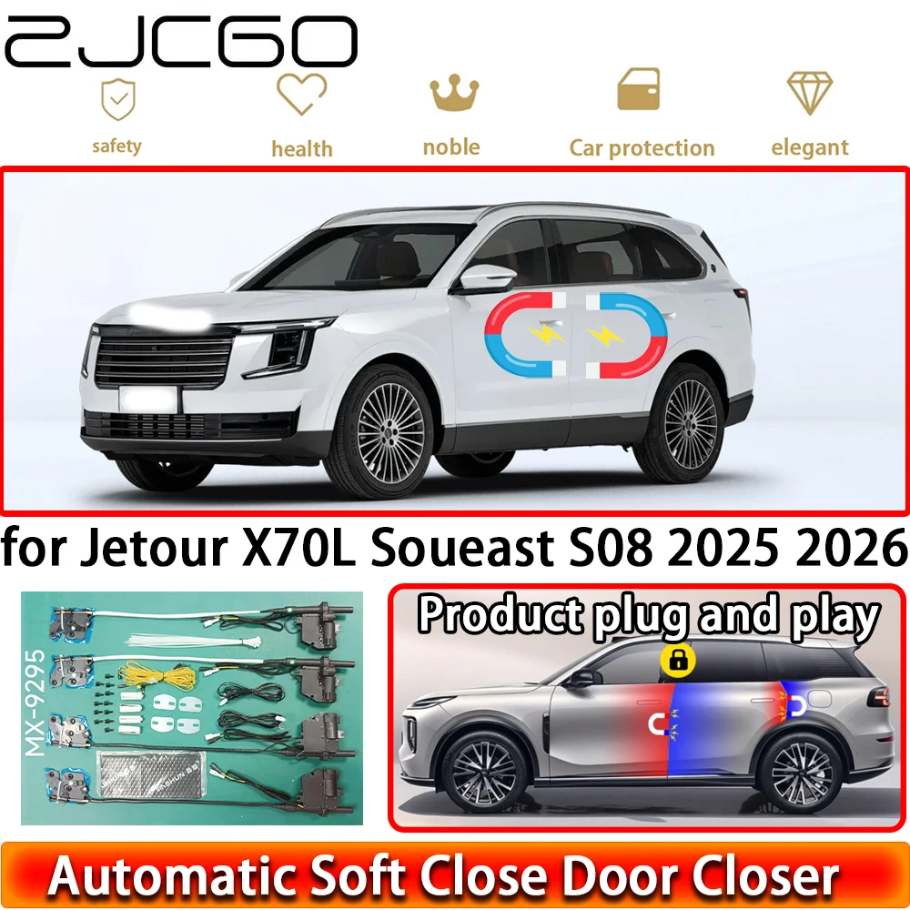 ZJCGO for Jetour X70L Soueast S08 2025 2026 Soft Close Door Kit Power Closing Latch System Auto Pull Door Easy Close Plug & Play
ZJCGO for Jetour X70L Soueast S08 2025 2026 Soft Close Door Kit Power Closing Latch System Auto Pull Door Easy Close Plug & Play