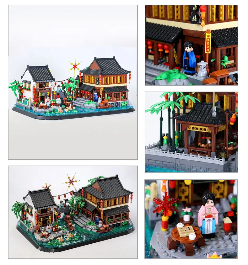 China City Street View Architecture Building Block Chinese Tourist Ancient Town Wuzhen Model Brick Educational Toys For Gifts
China City Street View Architecture Building Block Chinese Tourist Ancient Town Wuzhen Model Brick Educational Toys For Gifts