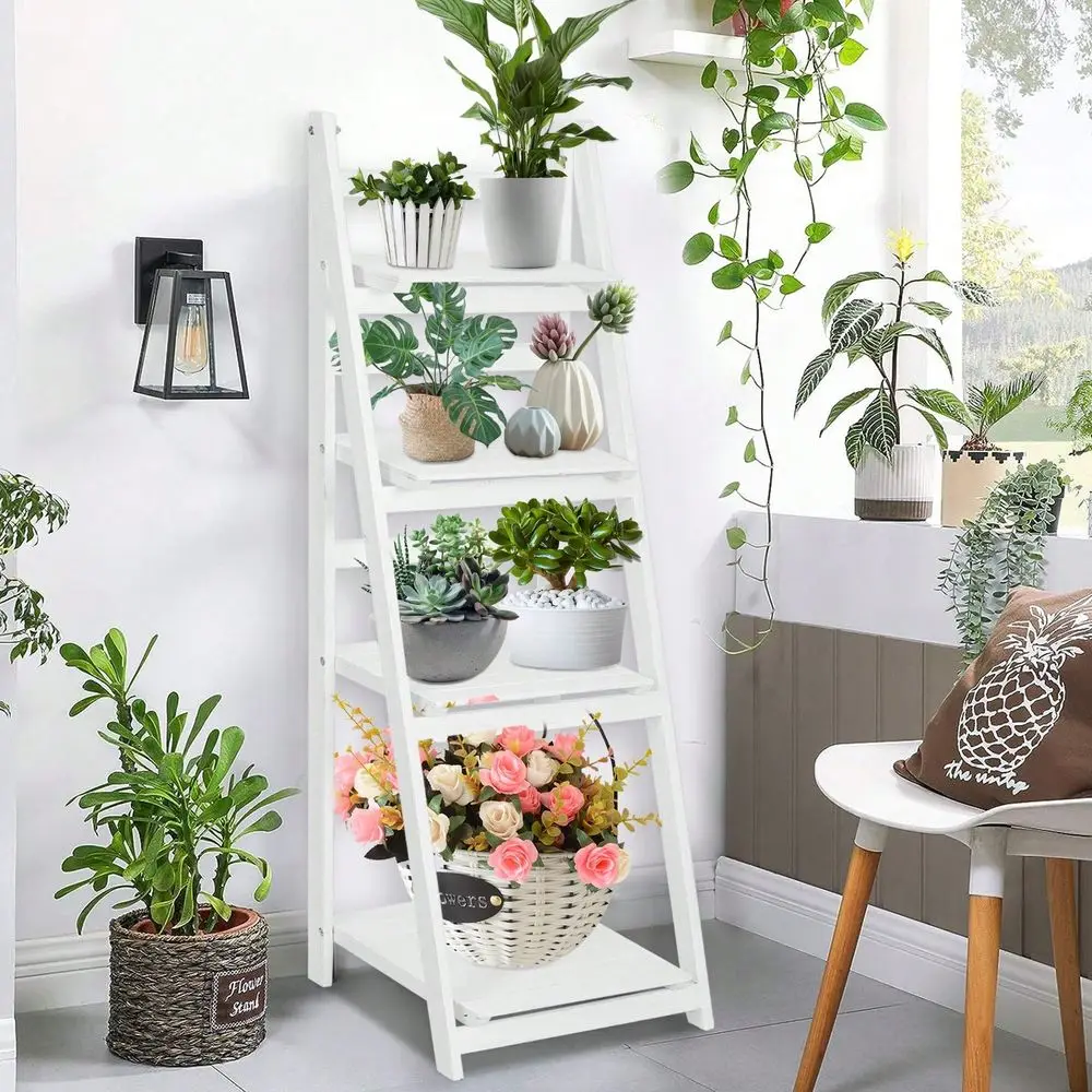 4 Tiers Ladder Shelf Storage Rack Foldable Flower Plant Stand Holder Vintage Bookshelf Bookcase Organiser Display Indoor Outdoo
4 Tiers Ladder Shelf Storage Rack Foldable Flower Plant Stand Holder Vintage Bookshelf Bookcase Organiser Display Indoor Outdoo