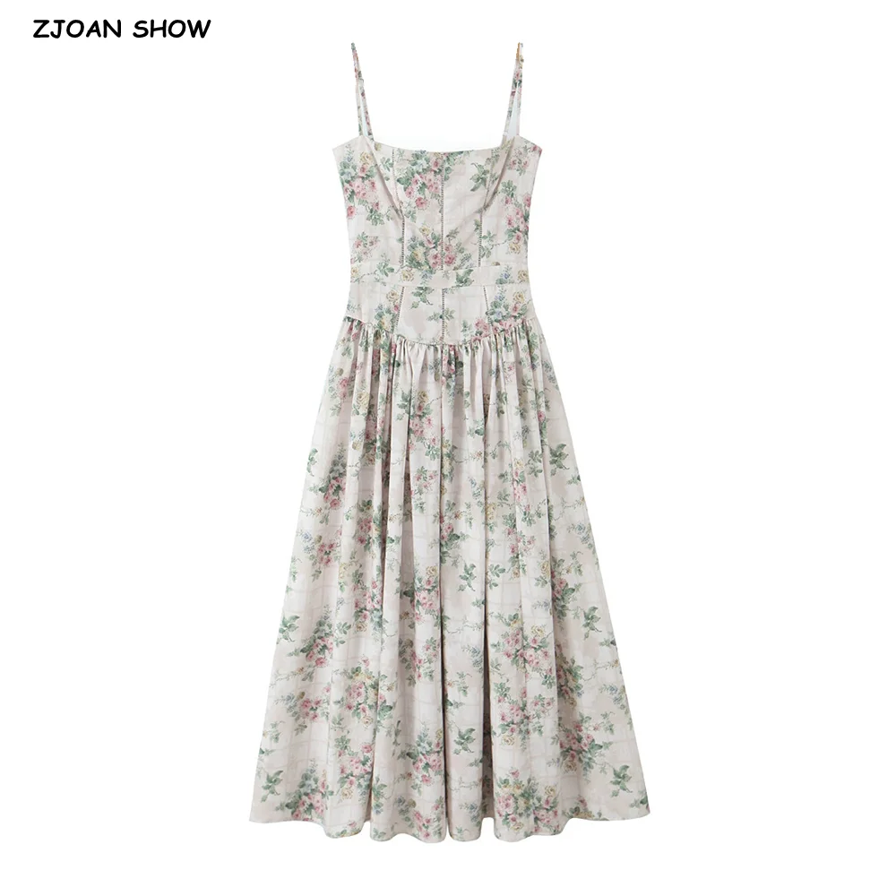 2025 Sexy Slash Collar Front Spliced Lace Long Sling Dress Women Floral Print Low Waist Ruched Pleated Swing Dresses Summer Robe
2025 Sexy Slash Collar Front Spliced Lace Long Sling Dress Women Floral Print Low Waist Ruched Pleated Swing Dresses Summer Robe
