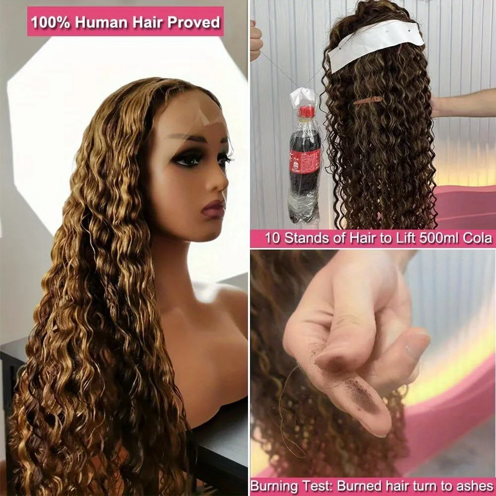 Ombre Brown Blonde 32 36 Inch Highlight Wig Human Hair Deep Wave 13x6 HD Lace Frontal 13x4 Lace Front Wigs for Women 4/27 Color
Ombre Brown Blonde 32 36 Inch Highlight Wig Human Hair Deep Wave 13x6 HD Lace Frontal 13x4 Lace Front Wigs for Women 4/27 Color