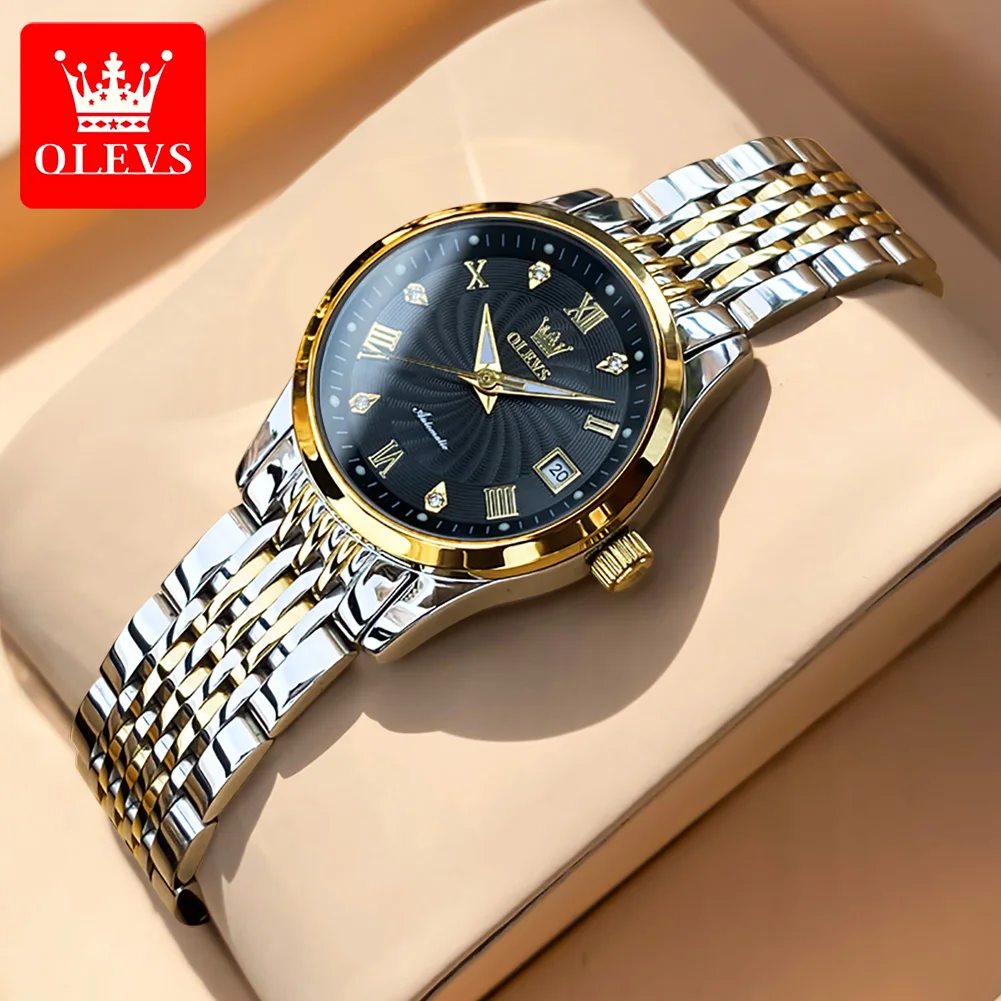 OLEVS 6630 Classic Women's Dress Mechanical Watches Calendar Luminous Waterproof Fashion Automatic Wristwatch for Ladies
OLEVS 6630 Classic Women's Dress Mechanical Watches Calendar Luminous Waterproof Fashion Automatic Wristwatch for Ladies