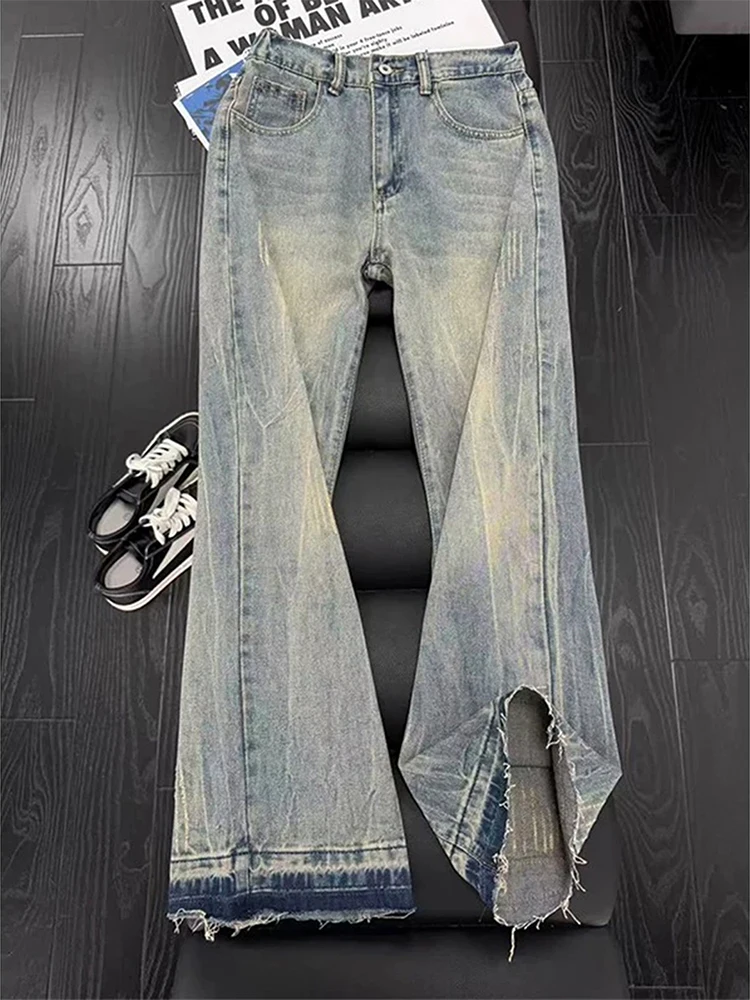 Waed Vintage American Sle Cleanfit Jeans High Waist Straight Leg Micro Flared Men's Denim Pants Youthful Casual Fit
Waed Vintage American Sle Cleanfit Jeans High Waist Straight Leg Micro Flared Men's Denim Pants Youthful Casual Fit