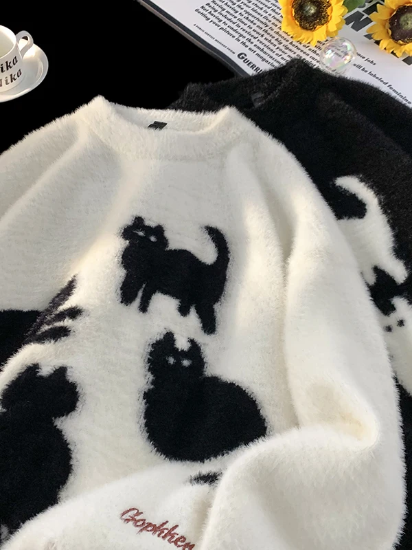 Мужской теплый вязаный свитер оверсайз в американском стиле, повседневный, с длинным рукавом, круглым вырезом, модный зимний топ
Мужской теплый вязаный свитер оверсайз в американском стиле, повседневный, с длинным рукавом, круглым вырезом, модный зимний топ