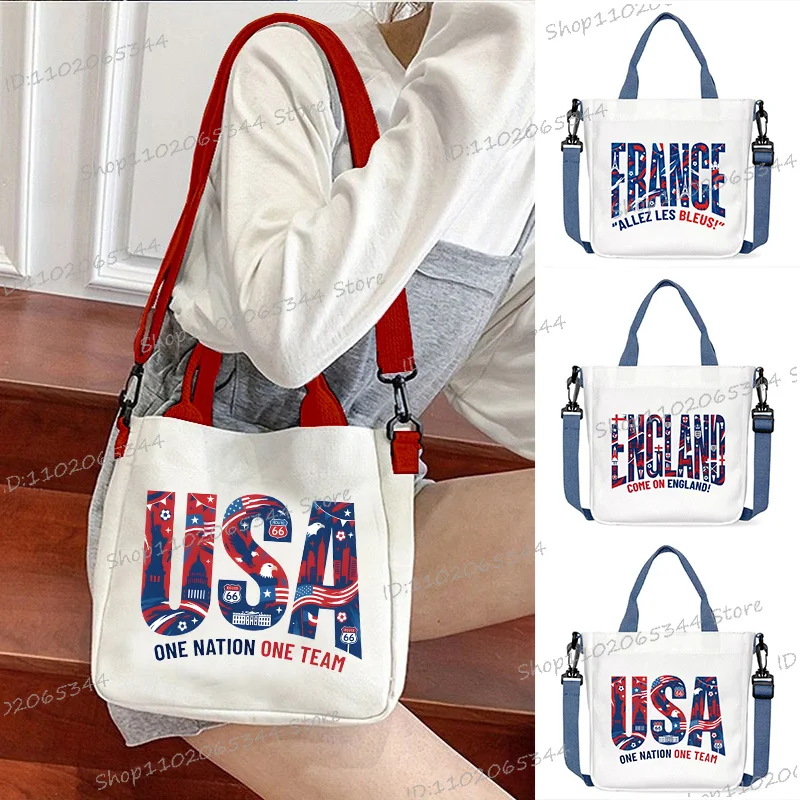 "USA England France" New Women Crossbody Bags for Soccer Fan Gifts Vintage Inspirational Quotes Trend Shoulder Bag
"USA England France" New Women Crossbody Bags for Soccer Fan Gifts Vintage Inspirational Quotes Trend Shoulder Bag