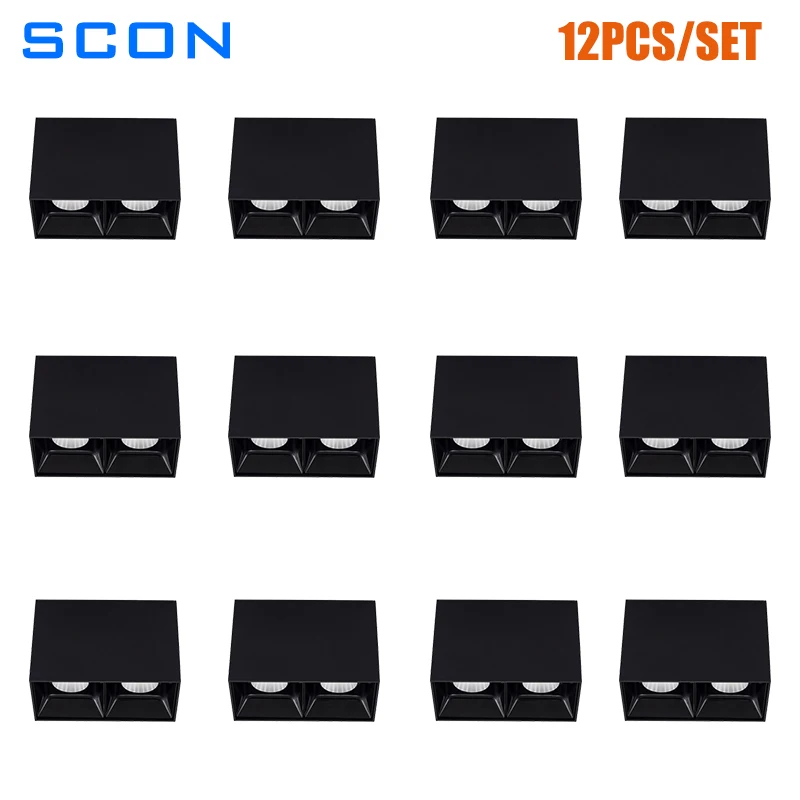 SCON 14W Double head Square surface mounted COB downlight free open LED Ceiling Spotlight modern indoor lighting-1120lm
SCON 14W Double head Square surface mounted COB downlight free open LED Ceiling Spotlight modern indoor lighting-1120lm