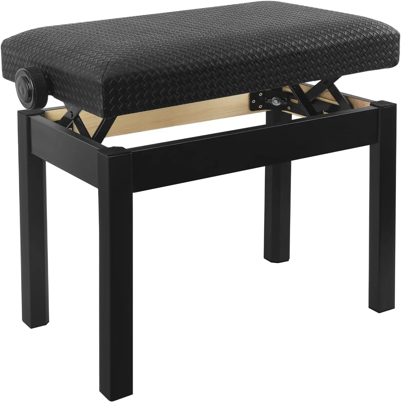 Adjustable Piano Bench with 2.4" Cushion, Waterproof Synthetic Leather, Wooden Legs, 22x13.4x20.5 in Black
Adjustable Piano Bench with 2.4" Cushion, Waterproof Synthetic Leather, Wooden Legs, 22x13.4x20.5 in Black