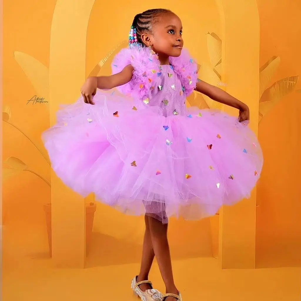 Lilac Butterfly Flower Girl Dress Knee Length Princess Baby Girl Prom Gown for Photoshoot First Communion Dress Customized
Lilac Butterfly Flower Girl Dress Knee Length Princess Baby Girl Prom Gown for Photoshoot First Communion Dress Customized