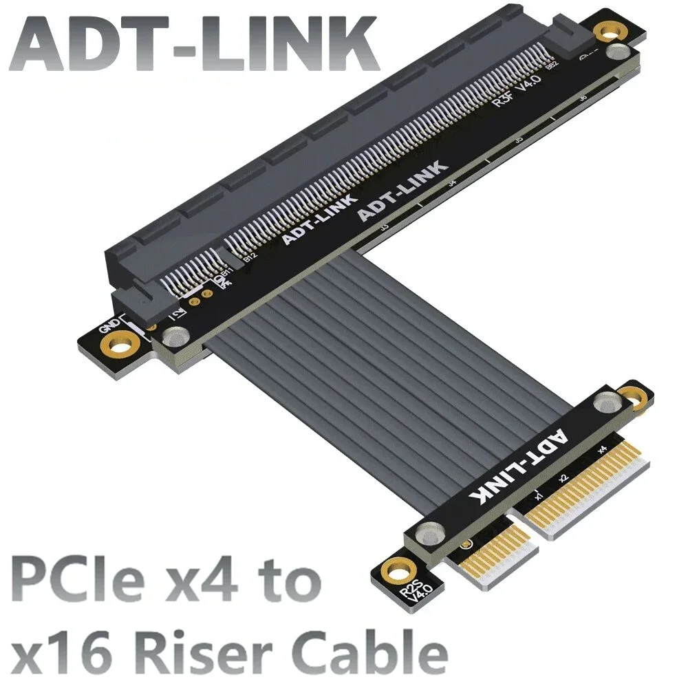 Кабель для перемычек ADT PCI-e 4,0x4 до x16, для захвата карты RAID SSD Gigabit LAN карты USB, графическая карта-удлинитель 90 ° 180 °, графический процессор
Кабель для перемычек ADT PCI-e 4,0x4 до x16, для захвата карты RAID SSD Gigabit LAN карты USB, графическая карта-удлинитель 90 ° 180 °, графический процессор