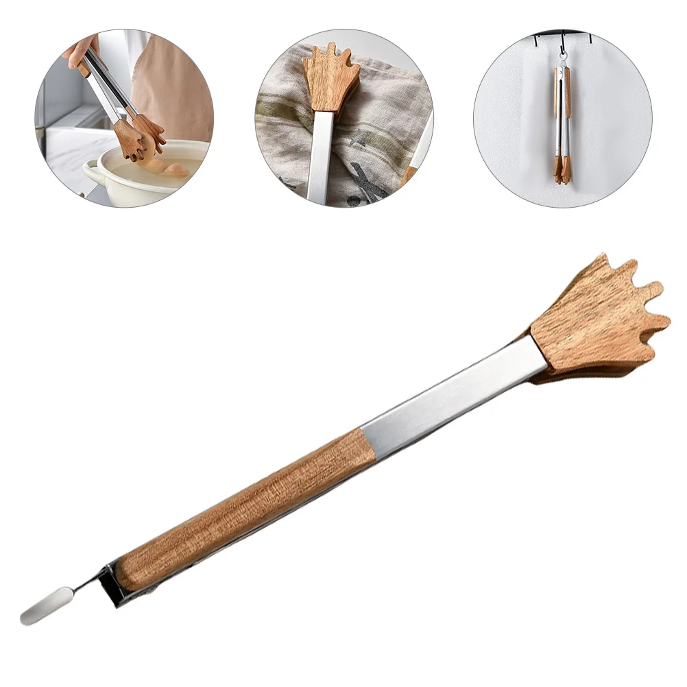 Wooden BBQ Tongs Kitchen Cooking Tools Heat Resistant Stainless Steel Food Grippers Picnic Camping Utensils Household
Wooden BBQ Tongs Kitchen Cooking Tools Heat Resistant Stainless Steel Food Grippers Picnic Camping Utensils Household