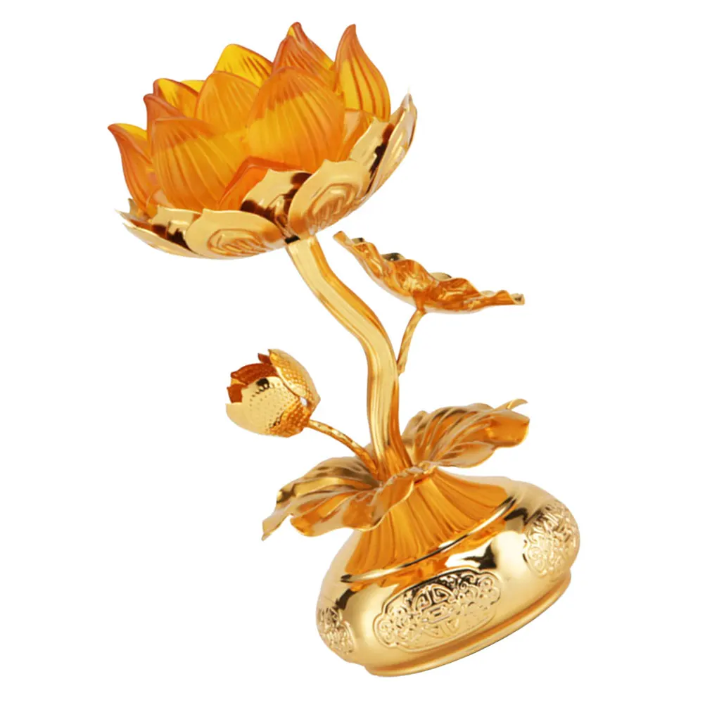 Glass Lotus Candlestick Golden Alloy Lamp Base Creative Home Decor Gift For Buddhists Lotus Lovers Lightweight Portable Resin
Glass Lotus Candlestick Golden Alloy Lamp Base Creative Home Decor Gift For Buddhists Lotus Lovers Lightweight Portable Resin
