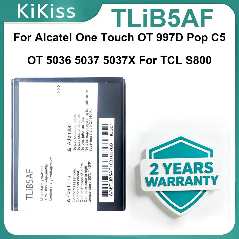 Аккумулятор Tlib5af для Alcatel One Touch OT 997 997D Pop C5 5036 5036D 5037 5037X 5037A 5037D TCL S800 S710 S810
Аккумулятор Tlib5af для Alcatel One Touch OT 997 997D Pop C5 5036 5036D 5037 5037X 5037A 5037D TCL S800 S710 S810