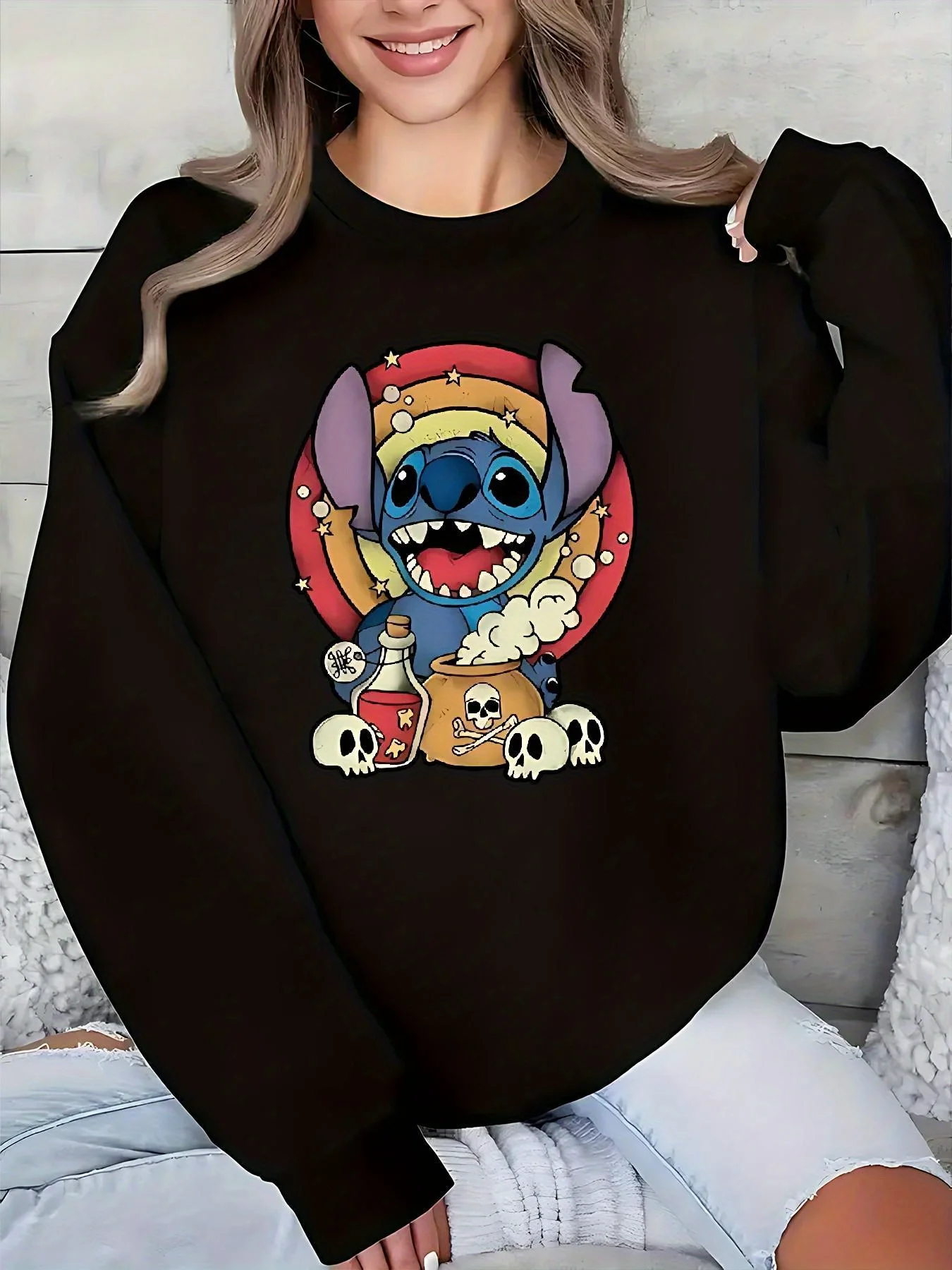 Женский пуловер с вышивкой Диснея, модный уличный свитер большого размера, унисекс, свитер с круглым вырезом, осень-зима, флисовый повседневный свитер
Женский пуловер с вышивкой Диснея, модный уличный свитер большого размера, унисекс, свитер с круглым вырезом, осень-зима, флисовый повседневный свитер