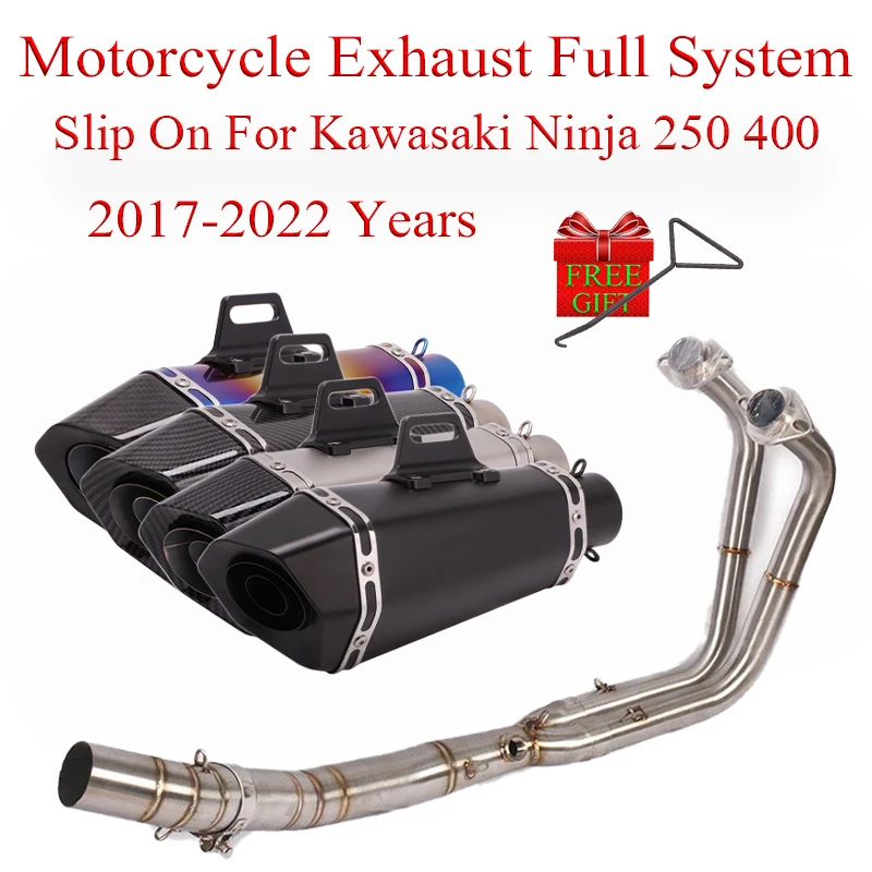 Full System Slip On For Kawasaki Ninja400 Ninja250 2017 - 2023 Motorcycle Exhaust Escape Link Pipe Modified Muffler DB Killer
Full System Slip On For Kawasaki Ninja400 Ninja250 2017 - 2023 Motorcycle Exhaust Escape Link Pipe Modified Muffler DB Killer