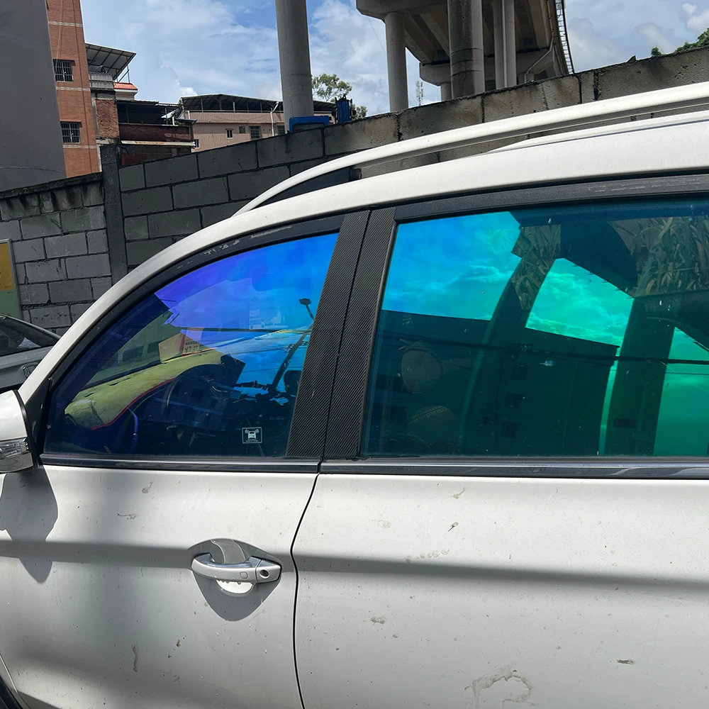 Blue Chameleon VLT 60% Car Side Windshield Tint Foil 50cm*2/3m Violet 6099 Windshield Thermal Insulation UV99% Car Solar Tinting
Blue Chameleon VLT 60% Car Side Windshield Tint Foil 50cm*2/3m Violet 6099 Windshield Thermal Insulation UV99% Car Solar Tinting