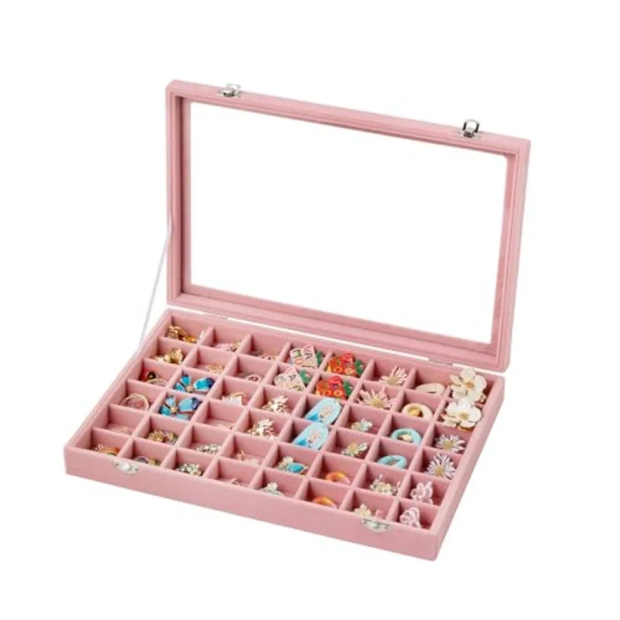 Органайзер для украшений на 48 ячеек с регулируемыми отделениями для серег, стеклянной крышкой и бархатным выдвижным ящиком для колец и пусет, 13.8 x 9 дюймов
Органайзер для украшений на 48 ячеек с регулируемыми отделениями для серег, стеклянной крышкой и бархатным выдвижным ящиком для колец и пусет, 13.8 x 9 дюймов