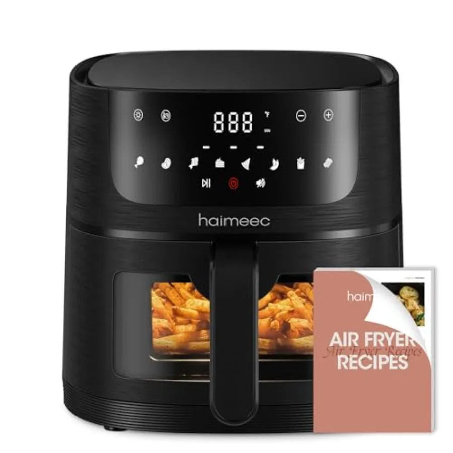 Air Fryer 8-in-1 6.3 Qt Nonstick Basket with Easy View Windows for Roast Bake Dehydrate Reheat Broil 95 Less Oil Max 400F Shake
Air Fryer 8-in-1 6.3 Qt Nonstick Basket with Easy View Windows for Roast Bake Dehydrate Reheat Broil 95 Less Oil Max 400F Shake
