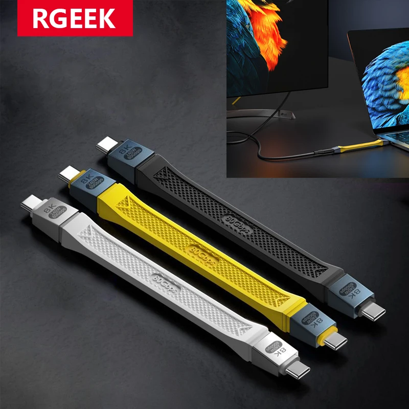 RGEEK 16K PD 240W USB4 2.0 80Gbps Data Cable 8K@60Hz Type C TO USB-C Cable Type-C Charge Cable for Macbook Pro Laptop Power Bank
RGEEK 16K PD 240W USB4 2.0 80Gbps Data Cable 8K@60Hz Type C TO USB-C Cable Type-C Charge Cable for Macbook Pro Laptop Power Bank
